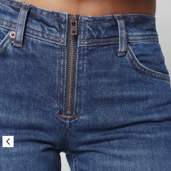 Reformation - Julianna Zip Mid Rise Straight Leg Jeans, Size 0 - Picture 2 of 5